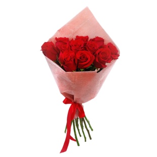 Букет "11 красных роз в корейской упаковке"