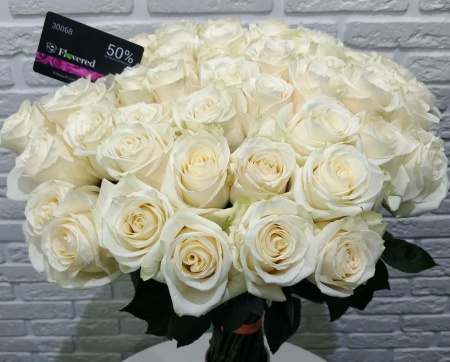 Букет из 51 белой розы