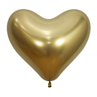Воздушный шар с гелием "Сердце зеркальное"