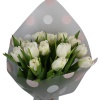 Букет "15 белых тюльпанов в крафте"