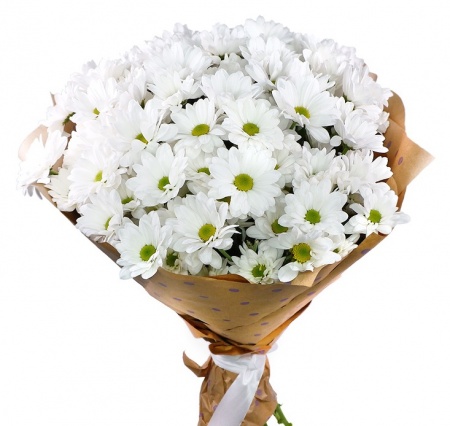 Букет "21 ромашка в крафте"