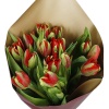 Букет"15 красных тюльпанов в крафте"