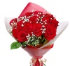 Букет "15 красных роз с гипсофилой в корейской упаковке" Букет "15 красных роз с гипсофилой в корейской упаковке"