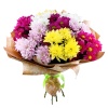 Букет "9 кустовых хризантем микс в крафте"