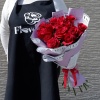 Букет "15 красных роз в корейской упаковке"