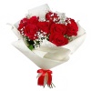 Букет "11 красных роз с гипсофилой в фетре"