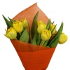 Букет "9 желтых тюльпанов в крафте"