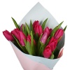 Букет "15 розовых тюльпанов в крафте" Букет "15 розовых тюльпанов в крафте"