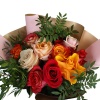 Букет "11 Роз микс с зеленью"