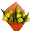 Букет "9 желтых тюльпанов в крафте"