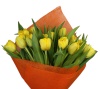 Букет "15 желтых тюльпанов в крафте"