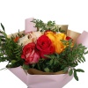 Букет "11 Роз микс с зеленью"