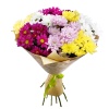 Букет "11 кустовых хризантем микс в крафте"