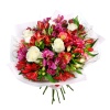 Букет "15 альстромерий микс с белыми розами"