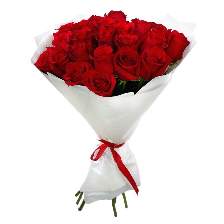 Букет "25 красных роз в крафте" Букет "25 красных роз в крафте"